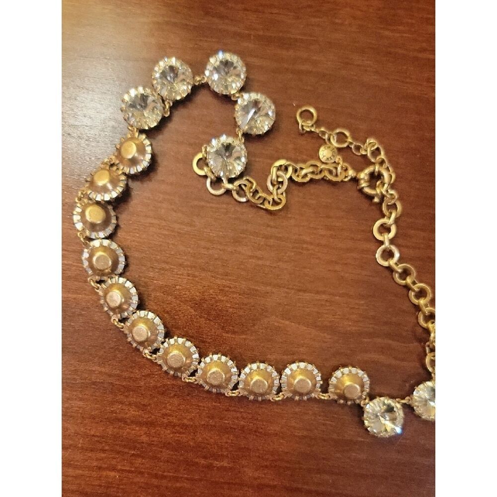 J. Crew Gold-Tone Crystal Necklace with Clear Stones - Picture 5 of 5